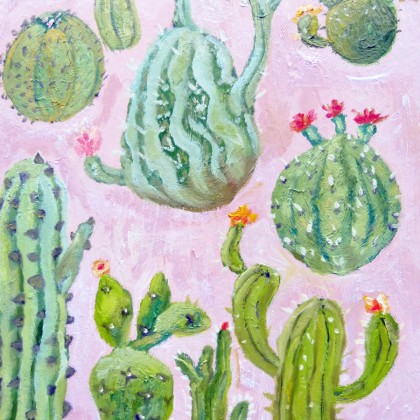 Elżbieta Goszczycka - obrazy olejne - Kaktusy foto #1