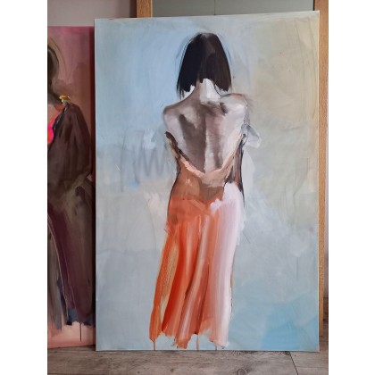 Woman 120x80, Alina Louka, obrazy akryl