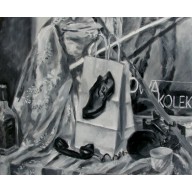 Black&White - obraz olejny 60x50 cm