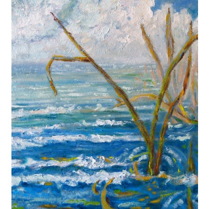 Elżbieta Goszczycka - obrazy olejne - Morska trawa / Oprócz błękitnego nieba.. foto #3
