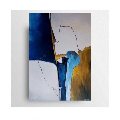 Abstrakcja - 50/70 cm obraz akrylowy, Paulina Lebida, obrazy akryl