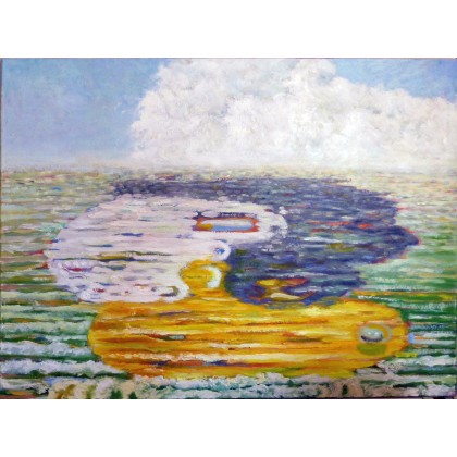 Morze Białe, Morze Czarne, Morze Żółte 90 x 70 cm, Elżbieta Goszczycka, obrazy olejne