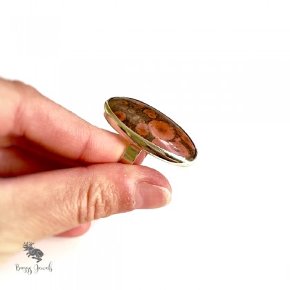 Buggy Jewels - pierścionki - Srebrny pierścionek z jaspisem makowym foto #2