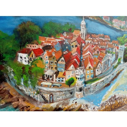 Krystyna Mościszko - obrazy akryl - Chorwacja wyspa Korcula foto #2