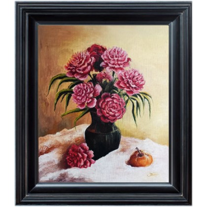 Joanna Tomczyk - obrazy olejne - Moc pachnących piwonii, obraz olejny, 46 x 38 cm foto #1