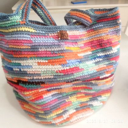 Bożena Ronowska - torby na ramię - Kolorowa torebka na szydełku foto #1