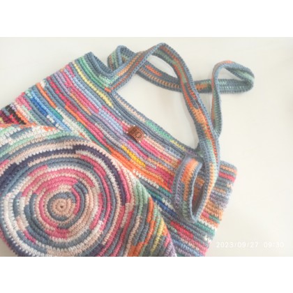 Bożena Ronowska - torby na ramię - Kolorowa torebka na szydełku foto #3