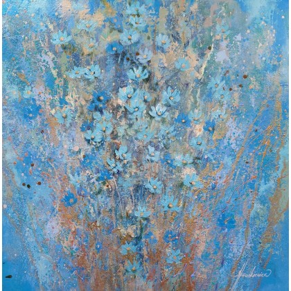 Blue rhapsodia II, Jolanta Frankiewicz, obrazy akryl