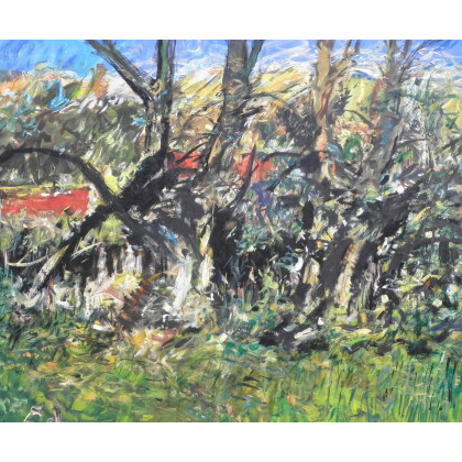 Wierzby, 120x140 cm, Eryk Maler, obrazy olejne