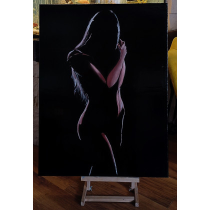 60x80 cm Kobiety w ciemności AKT IV, Wojciech Matuszny, obrazy akryl