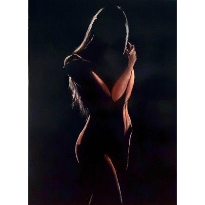 Wojciech Matuszny - obrazy akryl - 60x80 cm Kobiety w ciemności AKT IV foto #1
