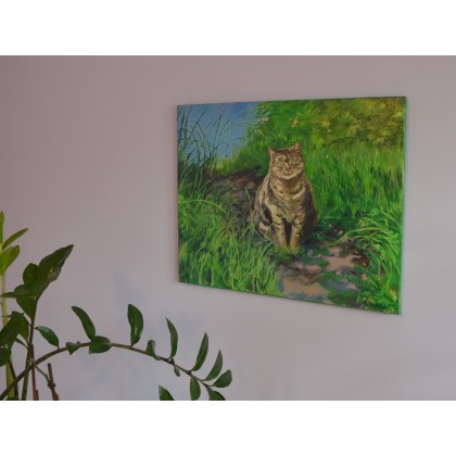 Iwona Orzechowska-Wiater - obrazy olejne - Fioletowa kotka foto #1