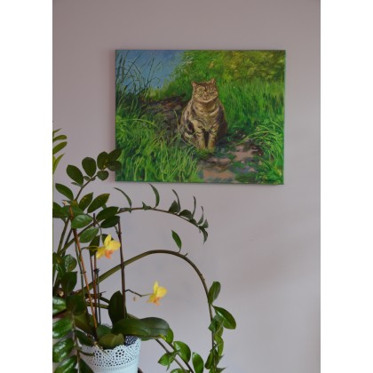 Iwona Orzechowska-Wiater - obrazy olejne - Fioletowa kotka foto #2