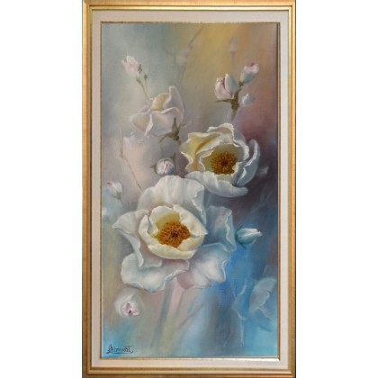 Lidia Olbrycht - obrazy olejne - Kwiaty Wiśni, ręcznie malowany na płótnie foto #4