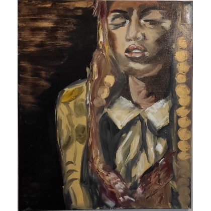 obraz olejny kobieta 50x60, Mirona Kaczmarek, obrazy olejne
