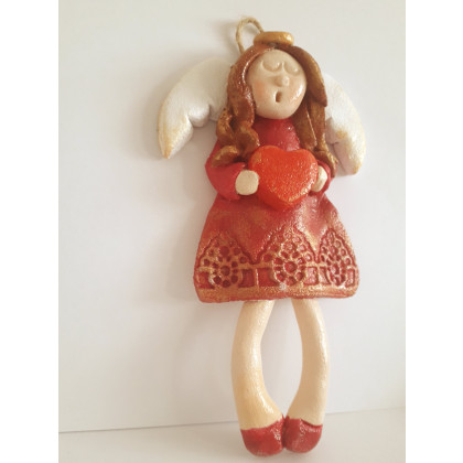 Aleksandra Pluta - anioły i aniołki - Olcia  - anioł prezent, z masy solnej, rękodzieło foto #1