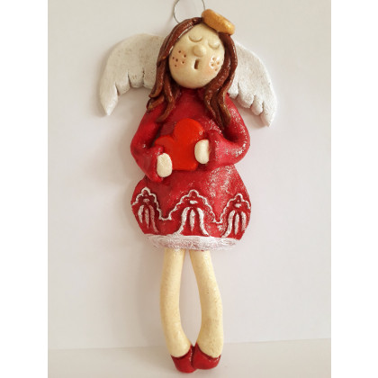Aleksandra Pluta - anioły i aniołki - Zosieńka  - anioł prezent, z masy solnej, rękodzieło foto #1