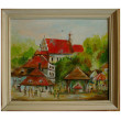Kazimierz Dolny obraz olejny 31-36cm w ramie 38-43cm na płycie
