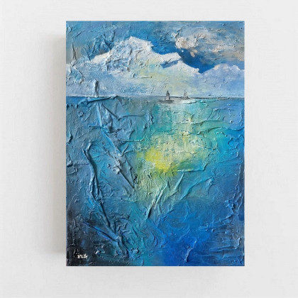 Morze-obraz akrylowy 40/30 cm, Paulina Lebida, obrazy akryl