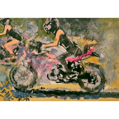 Moto, 70x100 cm, 2024, Eryk Maler, obrazy olejne