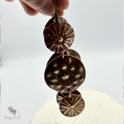 Buggy Jewels - kolczyki  - Antyczne, Długie Kolczyki Miedziane foto #1