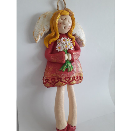 Aleksandra Pluta - anioły i aniołki - Marylka - anioł prezent, z masy solnej, rękodzieło foto #1