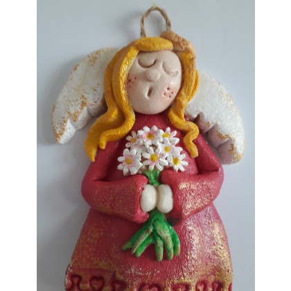 Aleksandra Pluta - anioły i aniołki - Marylka - anioł prezent, z masy solnej, rękodzieło foto #3