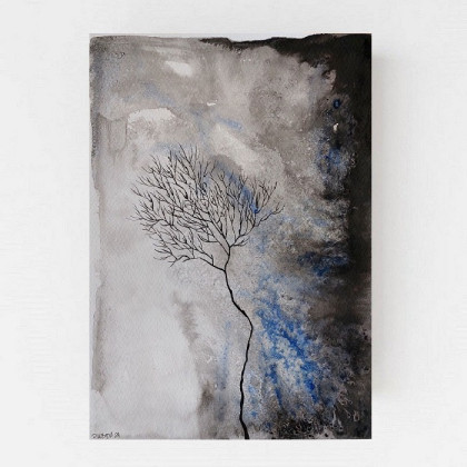 Drzewo -  akwarela A4, Paulina Lebida, obrazy akwarela