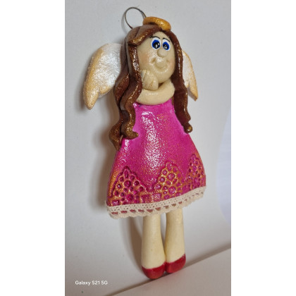 Aleksandra Pluta - anioły i aniołki - Ania - anioł prezent, z masy solnej, rękodzieło foto #2