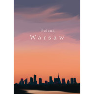 Plakat - pocztówka z Warszawy
