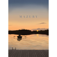 Plakat - pocztówka z Mazur