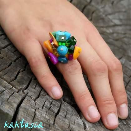 pier�cionki multicolor ring