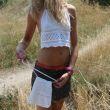 na pla�� a�urowy top z torebk� foto #2
