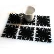 HANDMADE DLA DOMU nowe! kwadratowe czarne 6szt foto #1