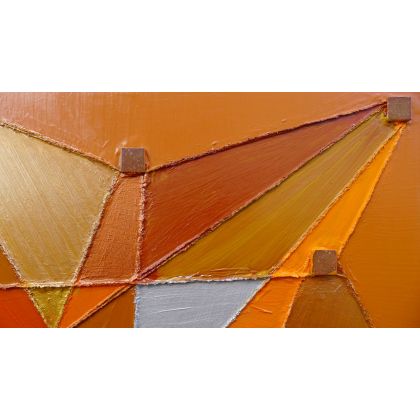 Krystyna Ciećwierska - obrazy akryl - kalejdoskop pomarańczowy foto #3
