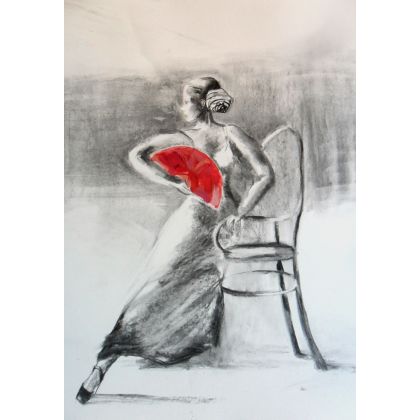 Alina Louka - rysunki tech.mieszana - flamenco  foto #1