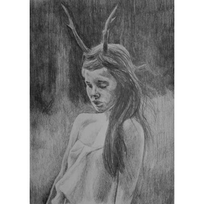 Horns, Natalia Biegalska, rysunki tech.mieszana