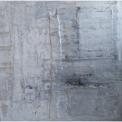 struktury zimowe IV, Krystyna Ciećwierska, obrazy akryl