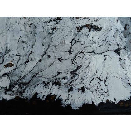 Krystyna Ciećwierska - obrazy akryl - struktury zimowe VI foto #3