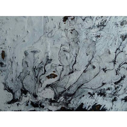 Krystyna Ciećwierska - obrazy akryl - struktury zimowe VI foto #4