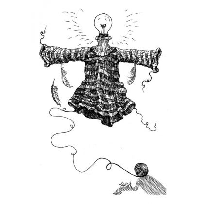 Superczuły antysweter, Krzysztof Krawiec, rysunek tuszem