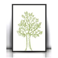 21x30 cm - Drzewo plakat botaniczny