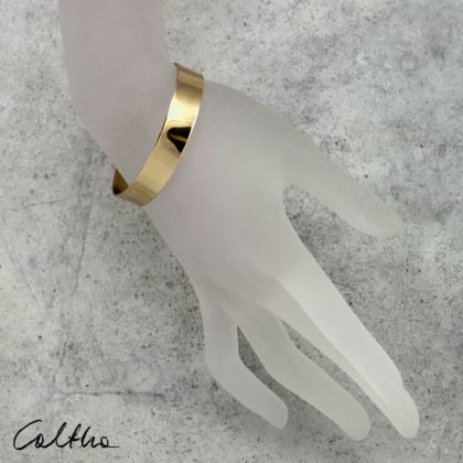 Caltha - bransoletki - Gładka 1 cm - mosiężna bransoleta foto #4