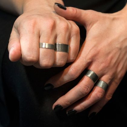 Caltha - pierścionki - Plamki - srebrny pierścionek foto #4
