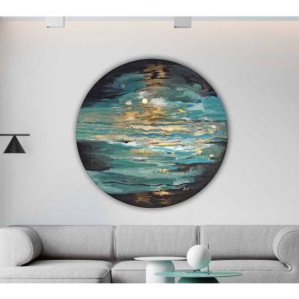 Iwona Jaworska - obrazy akryl - Słońce na jeziorze foto #1