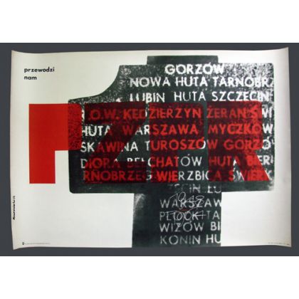 Pami�tki PRL-u plakat „Przewodzi nam PZ