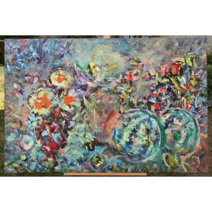 Eryk Maler - obrazy olejne - Kwiaty i Arbuzy, 120x80 cm, 2021 foto #1