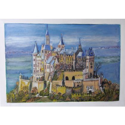 Zamek Burghohenzollern, Krystyna Mościszko, obrazy akryl