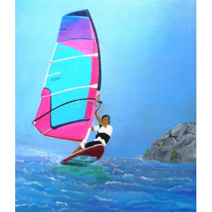 Windsurfing, Bogumiła Szufnara, obrazy akryl
