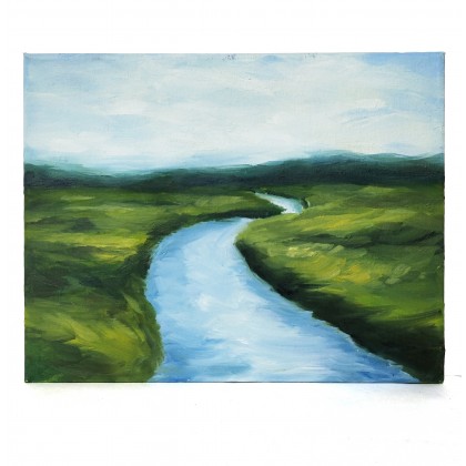 Rzeka, Anna Zalewska, obrazy olejne